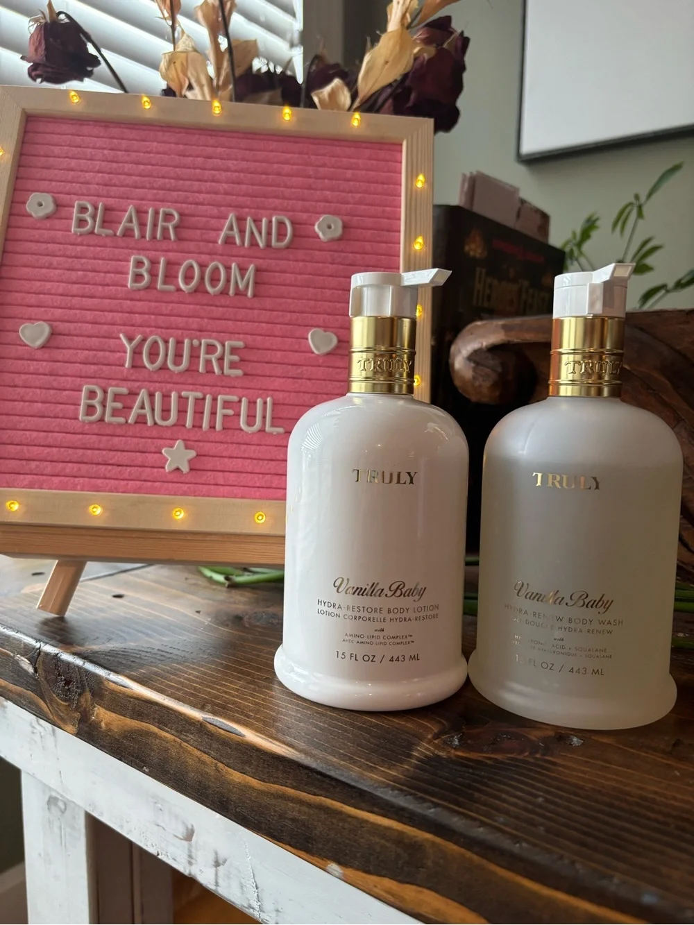 Truly Beauty Vanilla Baby Hydra Renew Body Wash & Hydra Restore Lotion Bundle
